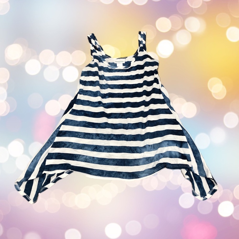 Cute blue & white striped tank Maternity XS